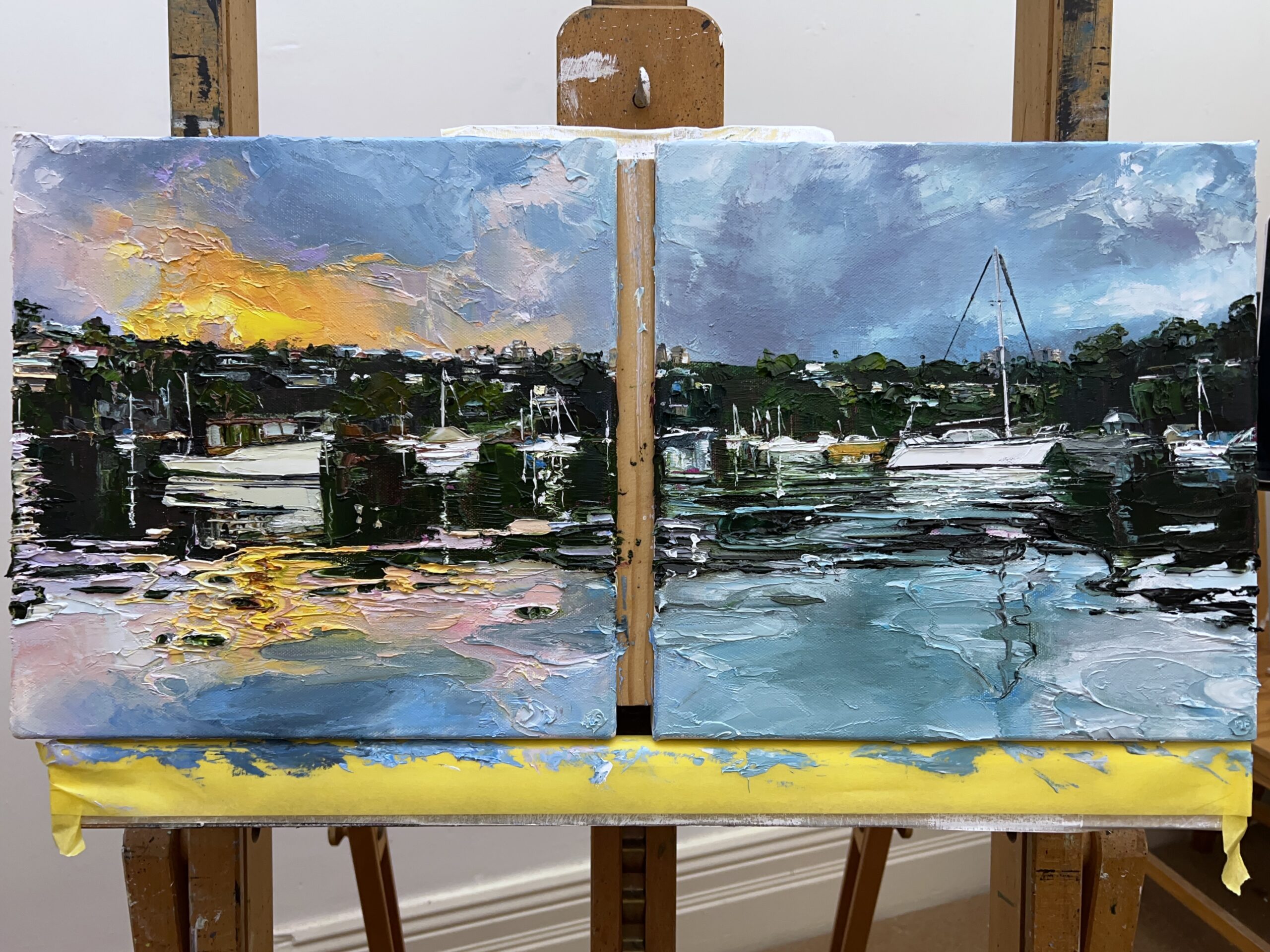 Threshold Rising Mini Diptych